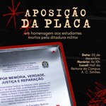CMVJR realiza cerimônia de aposição da placa de estudantes mortos pela Ditadura no dia 5 de dezembro